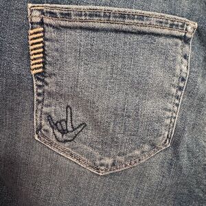 Paige Brigitte Jeans – Size 26 - Rare Sign Language embroidery